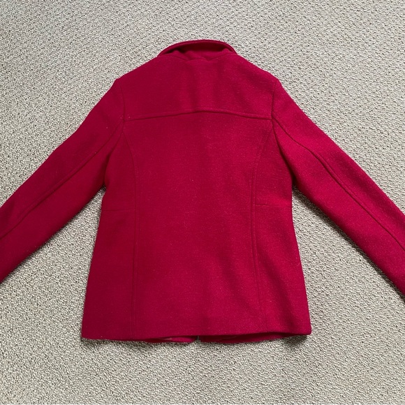 Lands’ end berry red wool jacket - women 8 / m - Landsend - Picture 2 of 7